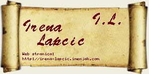 Irena Lapčić vizit kartica
